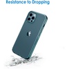 image:imageJETech Case for iPhone 12 Pro Max AntiYellowing Clear  Shockproof Protection Scratch Resistant Hard PC Back Durable Transparent TPU BumperPacific Blue