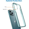 image:imageJETech Case for iPhone 12 Pro Max AntiYellowing Clear  Shockproof Protection Scratch Resistant Hard PC Back Durable Transparent TPU BumperPacific Blue