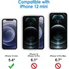 image:imageJETech Case for iPhone 12 mini AntiYellowing Clear  Shockproof Protection Scratch Resistant Hard PC Back Durable Transparent TPU BumperBlack