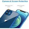 image:imageJETech Case for iPhone 12 mini AntiYellowing Clear  Shockproof Protection Scratch Resistant Hard PC Back Durable Transparent TPU BumperBlue