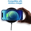 image:imageJETech Case for iPhone 12 mini AntiYellowing Clear  Shockproof Protection Scratch Resistant Hard PC Back Durable Transparent TPU BumperBlue