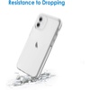 image:imageJETech Case for iPhone 12 mini AntiYellowing Clear  Shockproof Protection Scratch Resistant Hard PC Back Durable Transparent TPU BumperClear