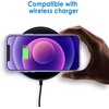 image:imageJETech Case for iPhone 12 mini AntiYellowing Clear  Shockproof Protection Scratch Resistant Hard PC Back Durable Transparent TPU BumperDeep Purple