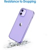 image:imageJETech Case for iPhone 12 mini AntiYellowing Clear  Shockproof Protection Scratch Resistant Hard PC Back Durable Transparent TPU BumperDeep Purple
