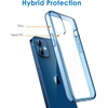 image:imageJETech Case for iPhone 12 mini AntiYellowing Clear  Shockproof Protection Scratch Resistant Hard PC Back Durable Transparent TPU BumperJean Indigo