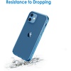 image:imageJETech Case for iPhone 12 mini AntiYellowing Clear  Shockproof Protection Scratch Resistant Hard PC Back Durable Transparent TPU BumperJean Indigo