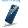 image:imageJETech Case for iPhone 12 mini AntiYellowing Clear  Shockproof Protection Scratch Resistant Hard PC Back Durable Transparent TPU BumperNavy Blue