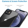 image:imageJETech Case for iPhone 1212 Pro AntiYellowing HD Clear  Shockproof Protection Scratch Resistant Hard PC Back Durable Transparent TPU BumperBlack