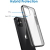 image:imageJETech Case for iPhone 1212 Pro AntiYellowing HD Clear  Shockproof Protection Scratch Resistant Hard PC Back Durable Transparent TPU BumperBlack