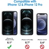 image:imageJETech Case for iPhone 1212 Pro AntiYellowing HD Clear  Shockproof Protection Scratch Resistant Hard PC Back Durable Transparent TPU BumperBlack