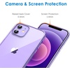image:imageJETech Case for iPhone 1212 Pro AntiYellowing HD Clear  Shockproof Protection Scratch Resistant Hard PC Back Durable Transparent TPU BumperDeep Purple