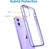 image:imageJETech Case for iPhone 1212 Pro AntiYellowing HD Clear  Shockproof Protection Scratch Resistant Hard PC Back Durable Transparent TPU BumperDeep Purple