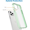 image:imageJETech Case for iPhone 1212 Pro AntiYellowing HD Clear  Shockproof Protection Scratch Resistant Hard PC Back Durable Transparent TPU BumperMidnight Green