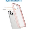 image:imageJETech Case for iPhone 1212 Pro AntiYellowing HD Clear  Shockproof Protection Scratch Resistant Hard PC Back Durable Transparent TPU BumperRose Gold