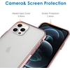 image:imageJETech Case for iPhone 1212 Pro AntiYellowing HD Clear  Shockproof Protection Scratch Resistant Hard PC Back Durable Transparent TPU BumperRose Gold