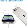 image:imageJETech Case for iPhone SE 32 20222020 AntiYellowing Clear  Shockproof Protection Scratch Resistant Hard PC Back Durable Transparent TPU BumperClear