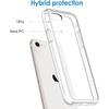 image:imageJETech Case for iPhone SE 32 20222020 AntiYellowing Clear  Shockproof Protection Scratch Resistant Hard PC Back Durable Transparent TPU BumperClear