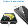 image:imageJETech Case for iPhone SE 32 iPhone 87 AntiYellowing Clear  Shockproof Protection Scratch Resistant Hard PC Back Durable Transparent TPU BumperBlack