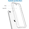 image:imageJETech Case for iPhone SE 32 iPhone 87 AntiYellowing Clear  Shockproof Protection Scratch Resistant Hard PC Back Durable Transparent TPU BumperClear