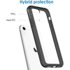 image:imageJETech Case for iPhone SE 32 iPhone 87 AntiYellowing Clear  Shockproof Protection Scratch Resistant Hard PC Back Durable Transparent TPU BumperDark Gray