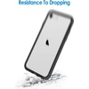 image:imageJETech Case for iPhone SE 32 iPhone 87 AntiYellowing Clear  Shockproof Protection Scratch Resistant Hard PC Back Durable Transparent TPU BumperDark Gray