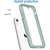 image:imageJETech Case for iPhone SE 32 iPhone 87 AntiYellowing Clear  Shockproof Protection Scratch Resistant Hard PC Back Durable Transparent TPU BumperMidnight Green