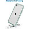 image:imageJETech Case for iPhone SE 32 iPhone 87 AntiYellowing Clear  Shockproof Protection Scratch Resistant Hard PC Back Durable Transparent TPU BumperMidnight Green