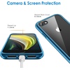 image:imageJETech Case for iPhone SE 32 iPhone 87 AntiYellowing Clear  Shockproof Protection Scratch Resistant Hard PC Back Durable Transparent TPU BumperNavy