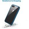 image:imageJETech Case for iPhone SE 32 iPhone 87 AntiYellowing Clear  Shockproof Protection Scratch Resistant Hard PC Back Durable Transparent TPU BumperNavy