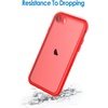 image:imageJETech Case for iPhone SE 32 iPhone 87 AntiYellowing Clear  Shockproof Protection Scratch Resistant Hard PC Back Durable Transparent TPU BumperRed