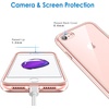 image:imageJETech Case for iPhone SE 32 iPhone 87 AntiYellowing Clear  Shockproof Protection Scratch Resistant Hard PC Back Durable Transparent TPU BumperRose Gold