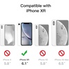 image:imageJETech Case for iPhone XR 360 Protection Black  Builtin Screen Protector AntiScratch 360 Degree Full Body RuggedBlack