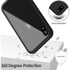 image:imageJETech Case for iPhone XR 360 Protection Black  Builtin Screen Protector AntiScratch 360 Degree Full Body RuggedBlack