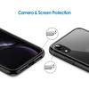 image:imageJETech Case for iPhone XR AntiYellowing Clear  Shockproof Protection Scratch Resistant Hard PC Back Durable Transparent TPU BumperBlack