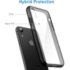 image:imageJETech Case for iPhone XR AntiYellowing Clear  Shockproof Protection Scratch Resistant Hard PC Back Durable Transparent TPU BumperBlack