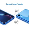 image:imageJETech Case for iPhone XR AntiYellowing Clear  Shockproof Protection Scratch Resistant Hard PC Back Durable Transparent TPU BumperBlue