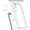 image:imageJETech Case for iPhone XR AntiYellowing Clear  Shockproof Protection Scratch Resistant Hard PC Back Durable Transparent TPU BumperClear