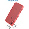 image:imageJETech Case for iPhone XR AntiYellowing Clear  Shockproof Protection Scratch Resistant Hard PC Back Durable Transparent TPU BumperRed