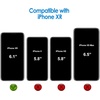 image:imageJETech Case for iPhone XR AntiYellowing Clear  Shockproof Protection Scratch Resistant Hard PC Back Durable Transparent TPU BumperRed