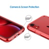 image:imageJETech Case for iPhone XR AntiYellowing Clear  Shockproof Protection Scratch Resistant Hard PC Back Durable Transparent TPU BumperRed