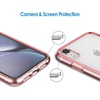 image:imageJETech Case for iPhone XR AntiYellowing Clear  Shockproof Protection Scratch Resistant Hard PC Back Durable Transparent TPU BumperRose Gold