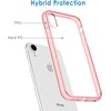 image:imageJETech Case for iPhone XR AntiYellowing Clear  Shockproof Protection Scratch Resistant Hard PC Back Durable Transparent TPU BumperRose Gold