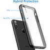 image:imageJETech Case for iPhone Xs and iPhone X AntiYellowing Clear  Shockproof Protection Scratch Resistant Hard PC Back Durable Transparent TPU BumperBlack
