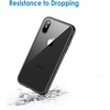 image:imageJETech Case for iPhone Xs and iPhone X AntiYellowing Clear  Shockproof Protection Scratch Resistant Hard PC Back Durable Transparent TPU BumperBlack