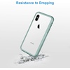 image:imageJETech Case for iPhone Xs and iPhone X AntiYellowing Clear  Shockproof Protection Scratch Resistant Hard PC Back Durable Transparent TPU BumperMidnight Green