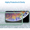 image:imageJETech Case for iPhone Xs and iPhone X AntiYellowing Clear  Shockproof Protection Scratch Resistant Hard PC Back Durable Transparent TPU BumperMidnight Green