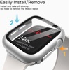 image:imageJETech Case with Screen Protector for Apple Watch Series 1110 42mm Black  Builtin Tempered Glass High Touch Sensitivity Full Protection Hard PC DesignSilver