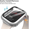 image:imageJETech Case with Screen Protector for Apple Watch Series 1110 42mm Black  Builtin Tempered Glass High Touch Sensitivity Full Protection Hard PC DesignSilver