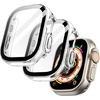 image:imageJETech Case with Screen Protector for Apple Watch Series 1110 42mm Black  Builtin Tempered Glass High Touch Sensitivity Full Protection Hard PC DesignClear
