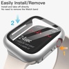 image:imageJETech Case with Screen Protector for Apple Watch Series 1110 42mm Black  Builtin Tempered Glass High Touch Sensitivity Full Protection Hard PC DesignSilver